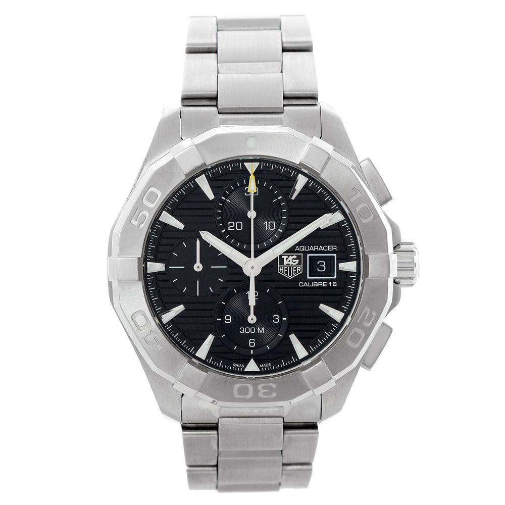Tag Heuer Aquaracer Automatic Chronograph Men's Diver's Watch  CAY2112.BA0927 Black Dial