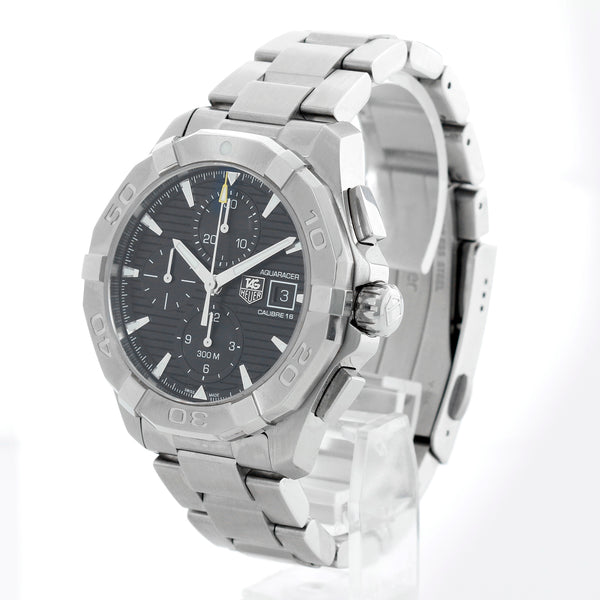 Tag Heuer Aquaracer Automatic Chronograph Men's Diver's Watch  CAY2112.BA0927 Black Dial – Image 3