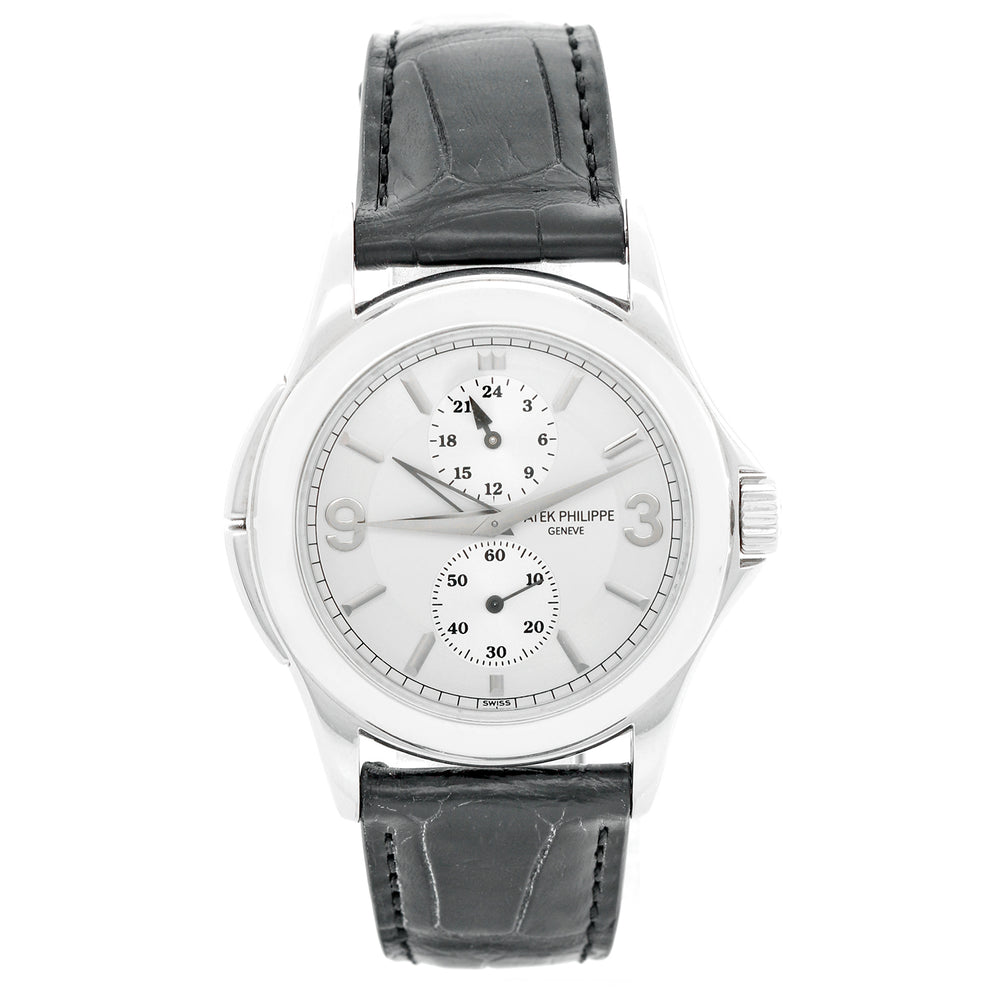 Patek Philippe Travel Time Men's 18k White Gold Watch 5134G
