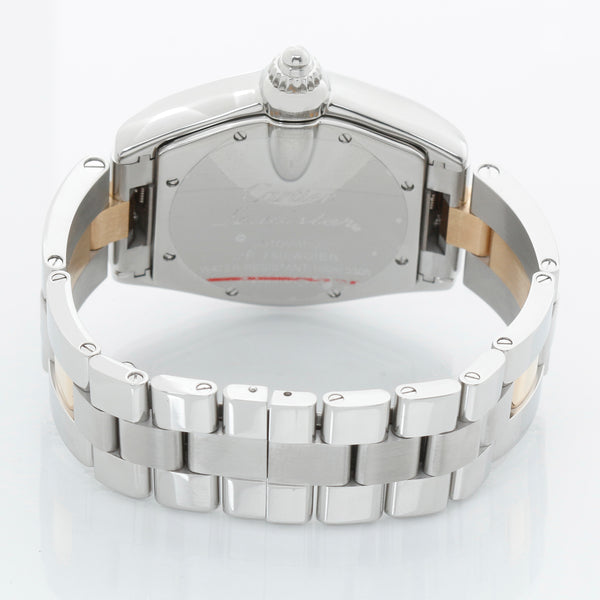 Cartier Roadster Men's Steel & Gold 2-Tone Watch W62031Y4 Silver Dial 2510