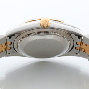 Rolex Datejust Steel Gold Men's Watch 16233 Silver Jubilee Diamond Dial