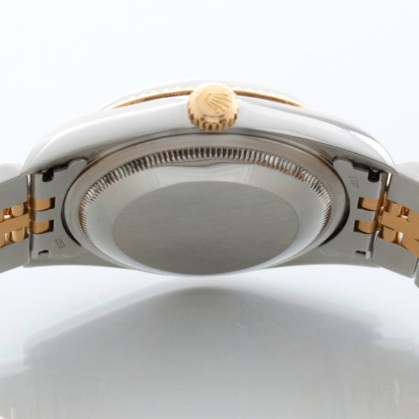 Rolex Datejust Steel Gold Men's Watch 16233 Silver Jubilee Diamond Dial