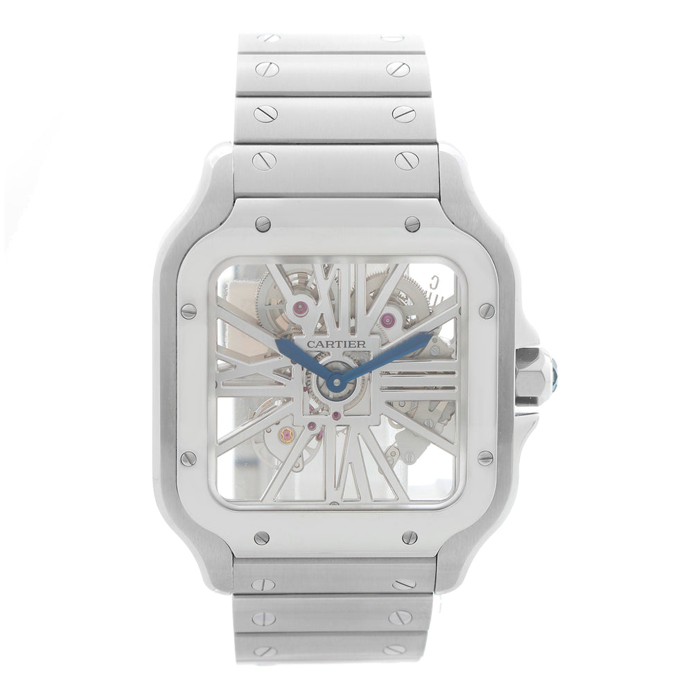 Cartier Santos de Cartier Skeleton Stainless Steel Watch WHSA0015 4109