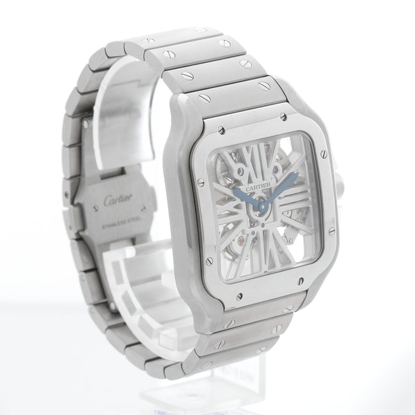 Cartier Santos de Cartier Skeleton Stainless Steel Watch WHSA0015 4109