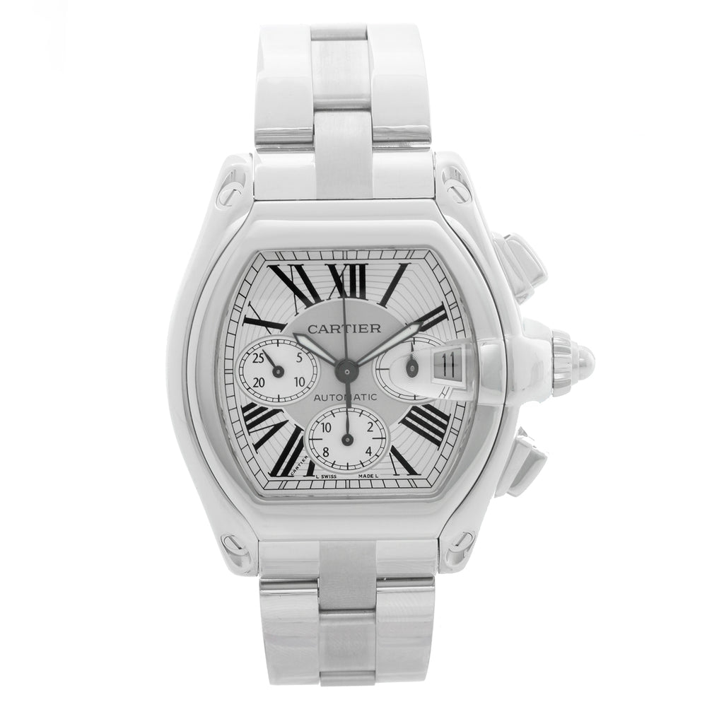 Cartier Roadster Chronograph Men's Stainless Steel Automatic Watch 2618 W62006X6