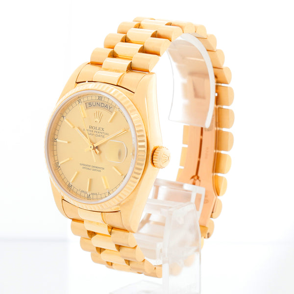 Rolex President Day-Date Men's 18k Gold Watch 18038