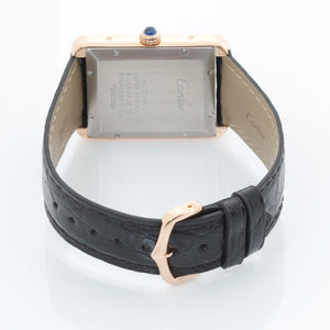 Cartier Men's Extra Large Tank Solo Stainless Steel & Rose Gold Watch W5200026 3514 – Image 4