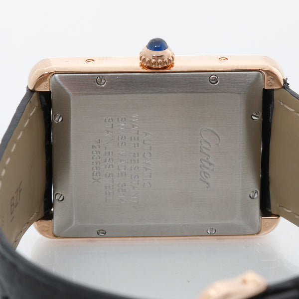 Cartier Men's Extra Large Tank Solo Stainless Steel & Rose Gold Watch W5200026 3514 – Image 5