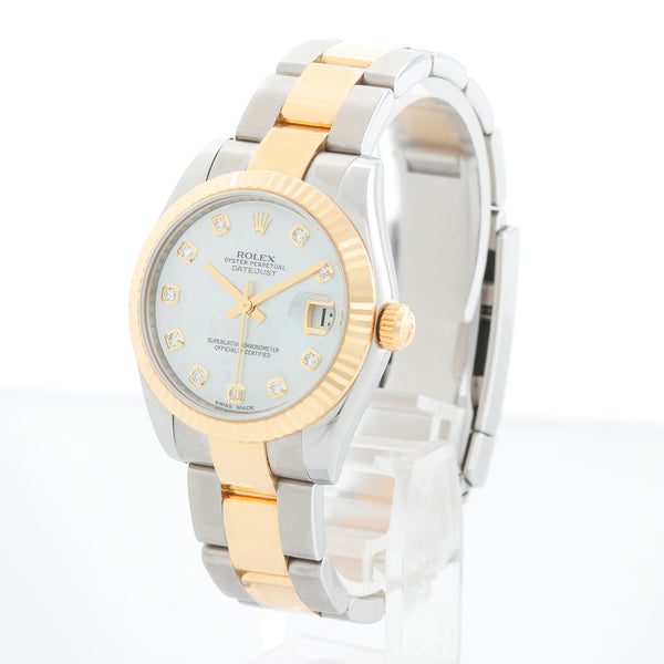 Rolex Datejust 2-Tone Mother of Pearl Dial Oyster Watch 178273