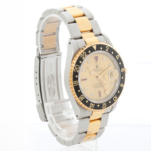 Rolex GMT - Master II Champagne Serti Diamond Ruby 16713 – Image 3