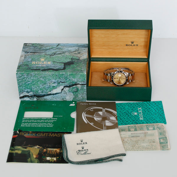 Rolex GMT - Master II Champagne Serti Diamond Ruby 16713 – Image 7