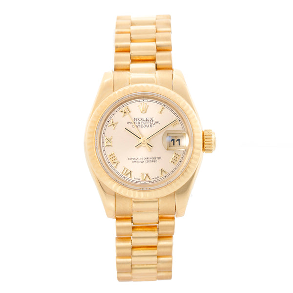 Rolex Ladies President 18k Yellow Gold Watch 179178