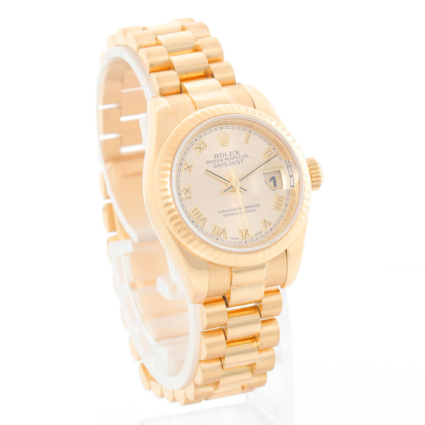 Rolex Ladies President 18k Yellow Gold Watch 179178 – Image 3