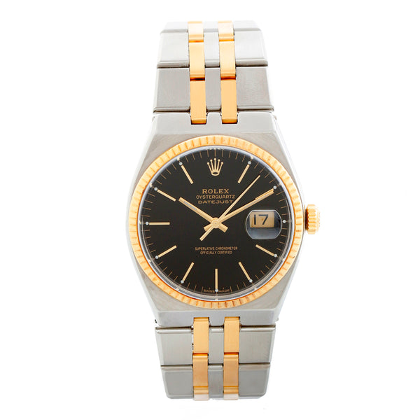 Rolex Datejust 2-Tone Black Dial Watch 17013
