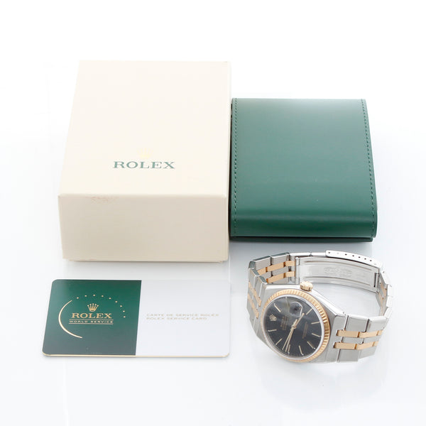 Rolex Datejust 2-Tone Black Dial Watch 17013