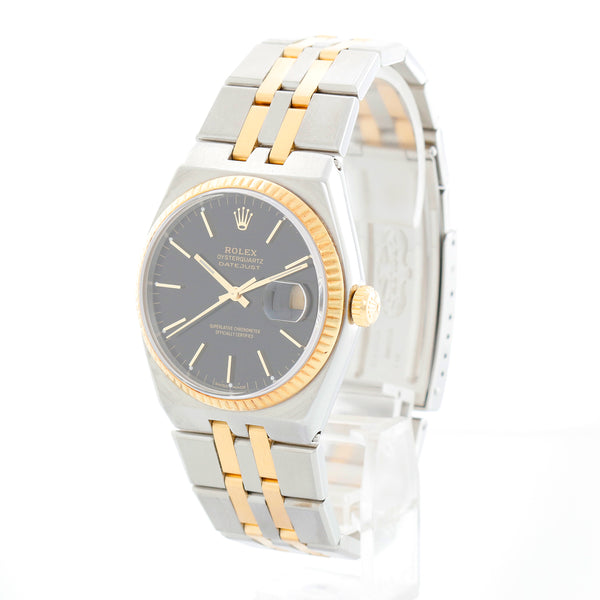 Rolex Datejust 2-Tone Black Dial Watch 17013