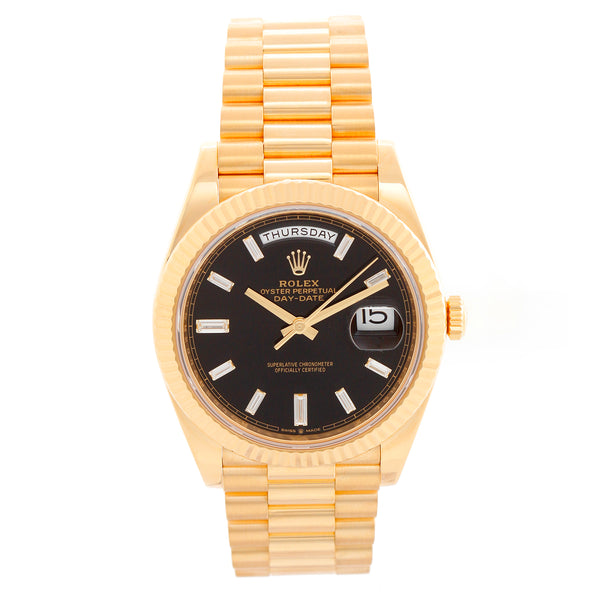 Rolex Day-Date 18K Yellow Gold Diamond Dial Watch 228238