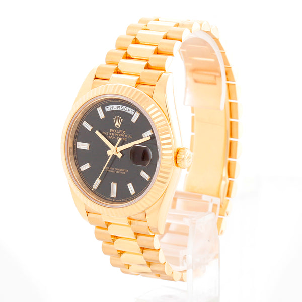 Rolex Day-Date 18K Yellow Gold Diamond Dial Watch 228238