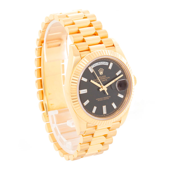 Rolex Day-Date 18K Yellow Gold Diamond Dial Watch 228238