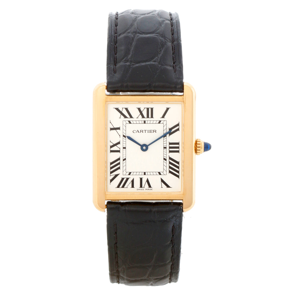 Mens Cartier Tank Solo Stainless Steel & Yellow Gold Watch 3167 W5200004