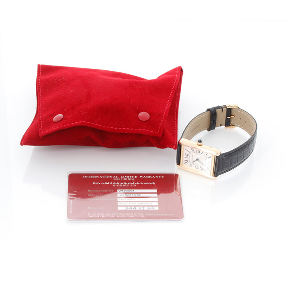 Mens Cartier Tank Solo Stainless Steel & Yellow Gold Watch 3167 W5200004