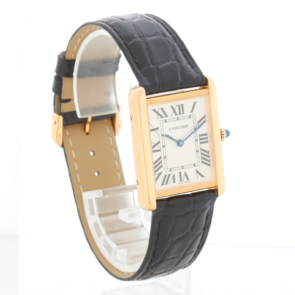 Mens Cartier Tank Solo Stainless Steel & Yellow Gold Watch 3167 W5200004