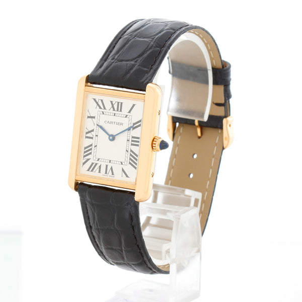 Mens Cartier Tank Solo Stainless Steel & Yellow Gold Watch 3167 W5200004