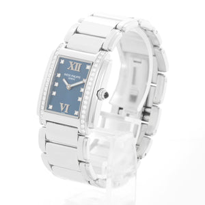 Ladies Patek Philippe Twenty-4 Watch Stainless Steel Blue Dial Watch 4910 / 10A