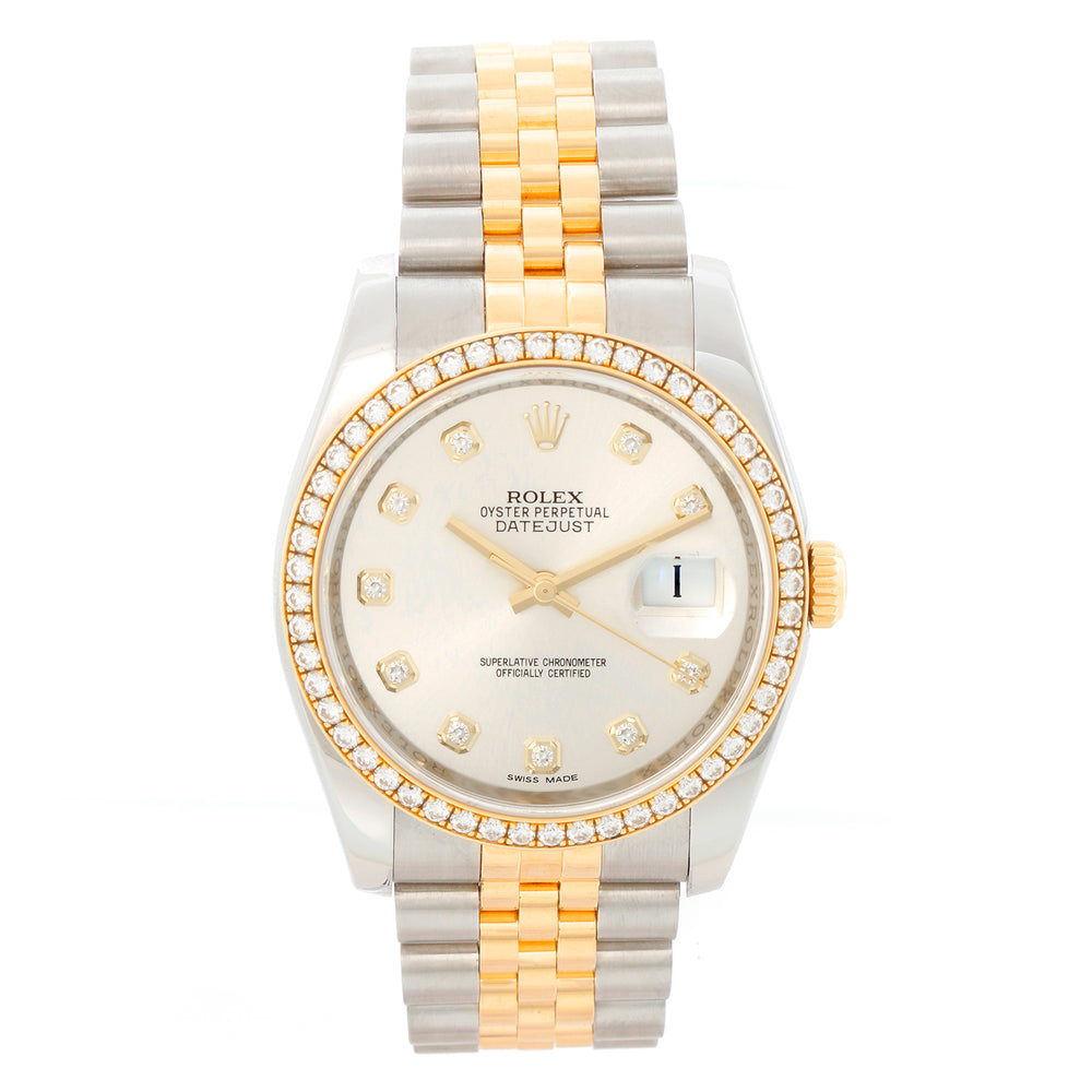 Rolex Datejust 2-Tone Diamond Dial Watch 116243