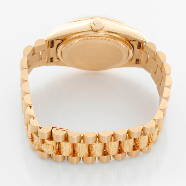 Rolex Day-Date Bark President 18K Yellow Gold Champagne Dial Watch 18078
