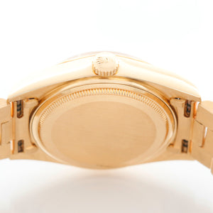 Rolex Day-Date Bark President 18K Yellow Gold Burwood Dial Watch 18078