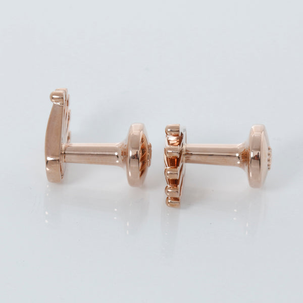 Rolex Crown Logo Everose Gold Cufflinks A1015 – Image 3