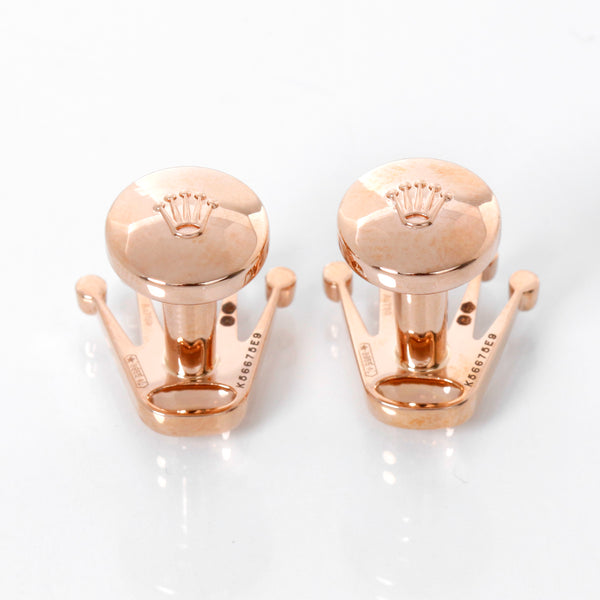 Rolex Crown Logo Everose Gold Cufflinks A1015 – Image 4