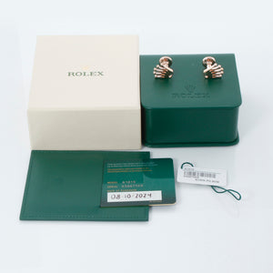 Rolex Crown Logo Everose Gold Cufflinks A1015