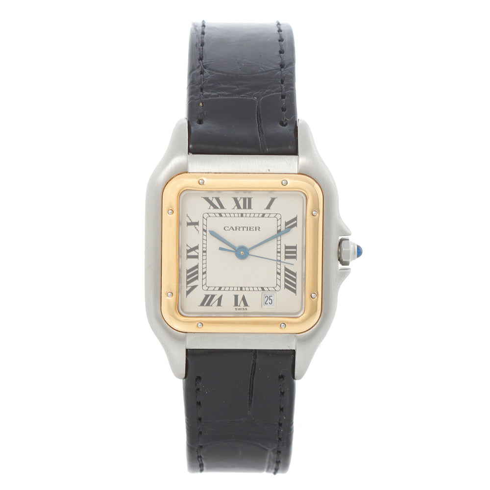 Cartier Panther 2-Tone Steel & Gold Midsize On A Strap Watch W25028B6