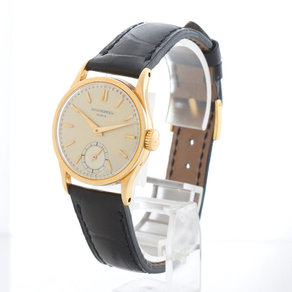 Vintage Patek Philippe Calatrava Yellow Gold Men's Watch Ref. 96 – Image 2