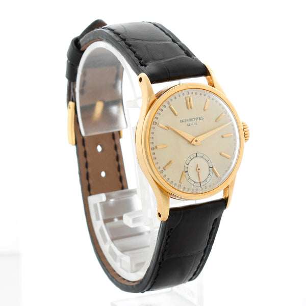 Vintage Patek Philippe Calatrava Yellow Gold Men's Watch Ref. 96 – Image 3