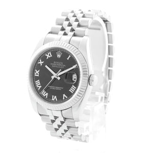 Rolex Datejust Stainless Steel Black Dial Watch 116234