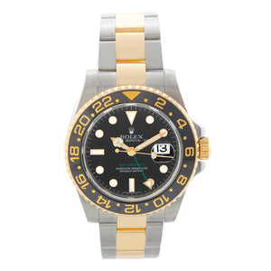 Rolex GMT-Master II 2-Tone Black Dial Watch 116713