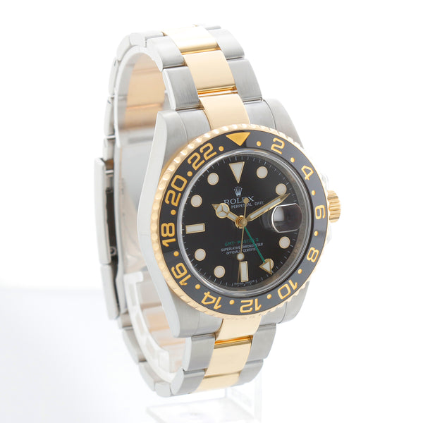Rolex GMT-Master II 2-Tone Black Dial Watch 116713