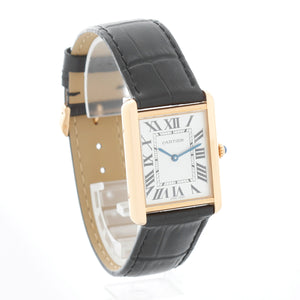 Mens Cartier Tank Solo Stainless Steel & Yellow Gold Watch 3167 W5200004
