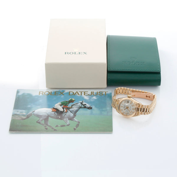 Rolex President 18K Yellow Gold Silver Dial Watch 6917