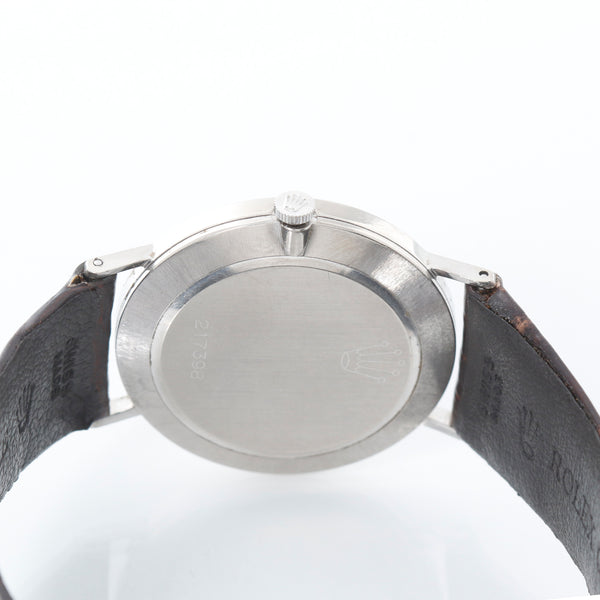 Rolex Cellini 18K White Gold Chocolate Dial Watch 3833
