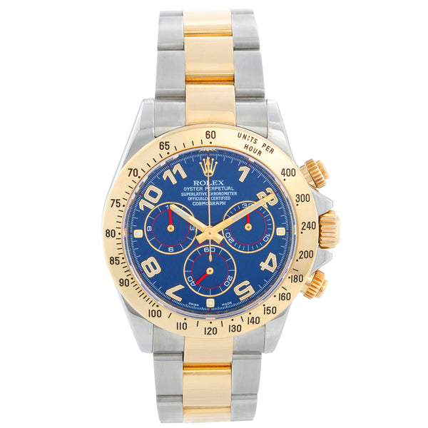 Rolex Cosmograph Daytona 18K Yellow Gold Blue Dial Watch 116523