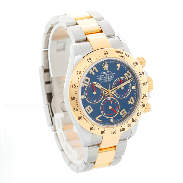 Rolex Cosmograph Daytona 18K Yellow Gold Blue Dial Watch 116523