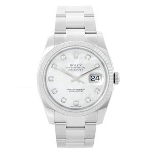 Rolex Datejust Stainless Steel Mother of Pearl Dial Watch 116234