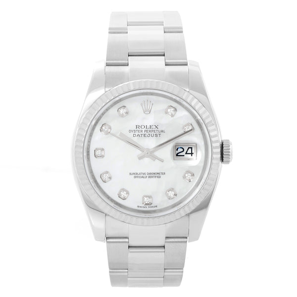 Rolex Datejust Stainless Steel Mother of Pearl Dial Watch 116234