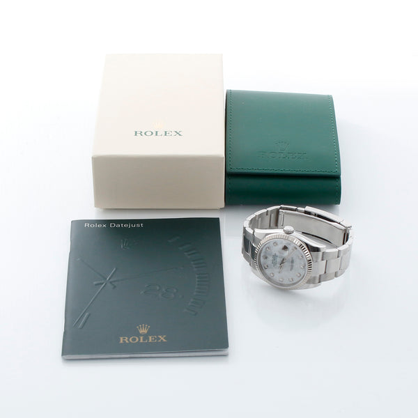 Rolex Datejust Stainless Steel Mother of Pearl Dial Watch 116234