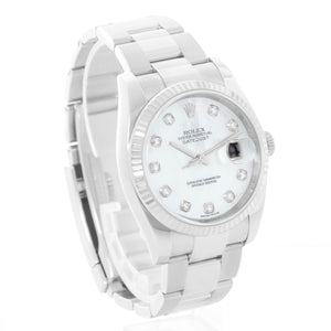 Rolex Datejust Stainless Steel Mother of Pearl Dial Watch 116234