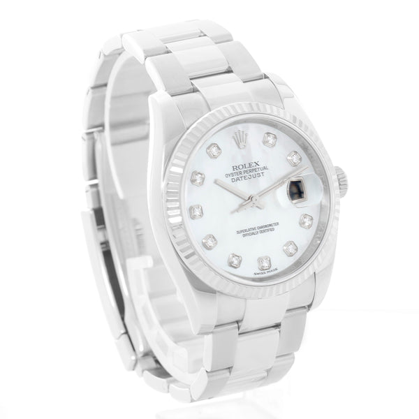 Rolex Datejust Stainless Steel Mother of Pearl Dial Watch 116234